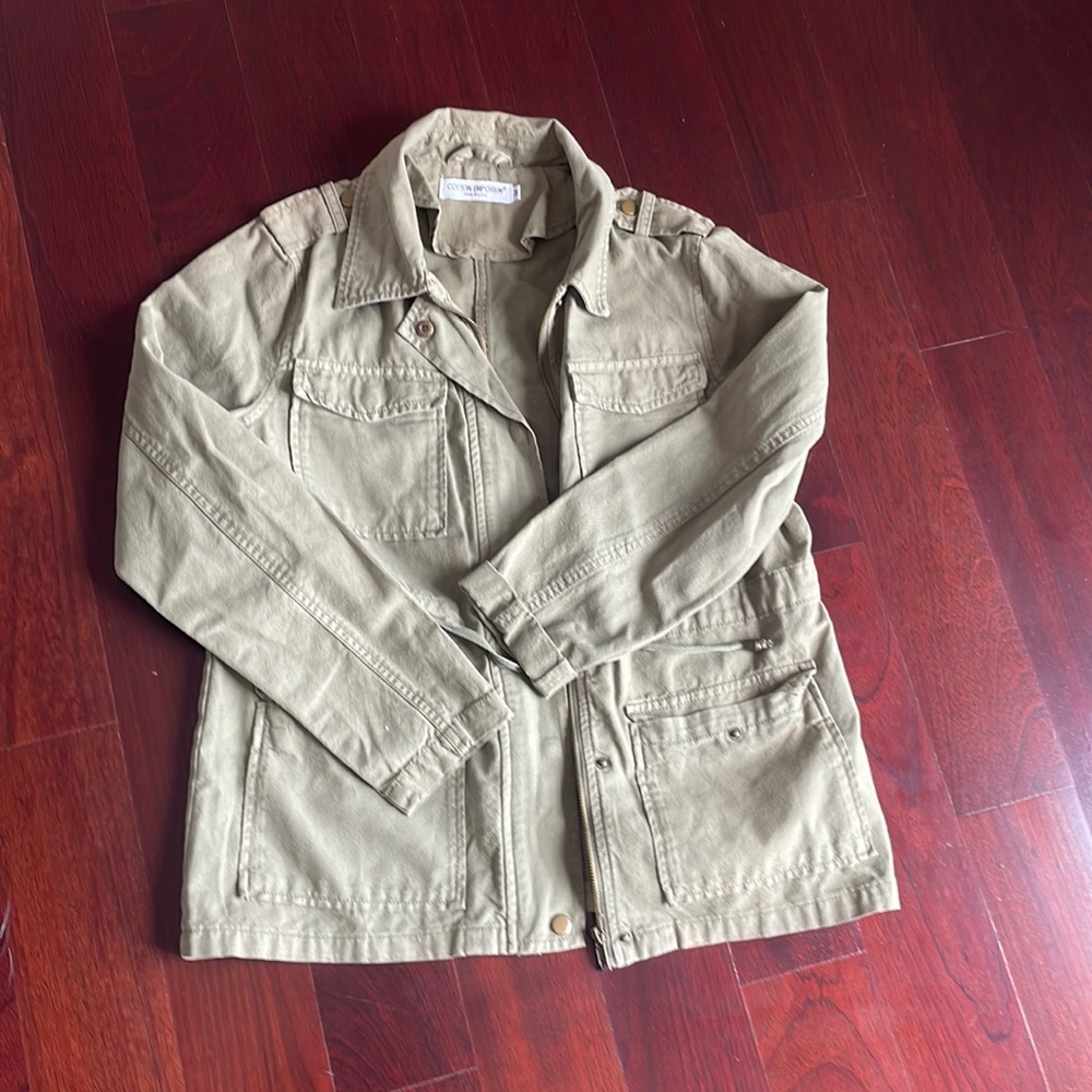 Womens green Cotton emporium army jacket